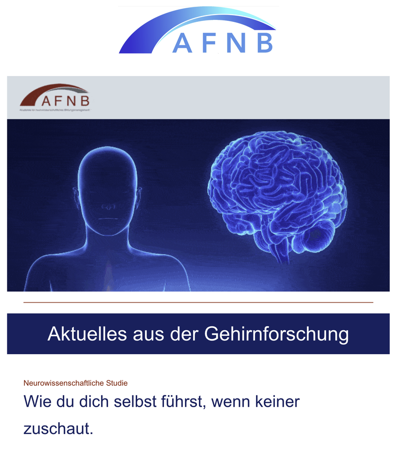 Eine Ausgabe der Neuro News mit Studie und Video